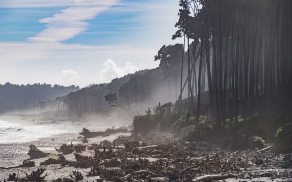 Bruce Bay or Mahitahi is a bay in south of the mouth of the Mahitahi River, west coast of New Zealand south island on the Tasman Sea.