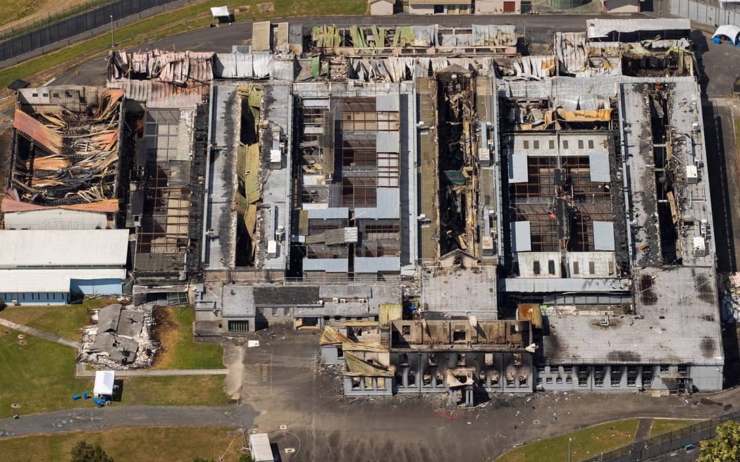 The aftermath of the damage to Waikeria Prison after the six-day riot and standoff, which ended in early January 2021.