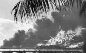 USS Shaw exploding, Pearl Harbour 07 Dec 1941