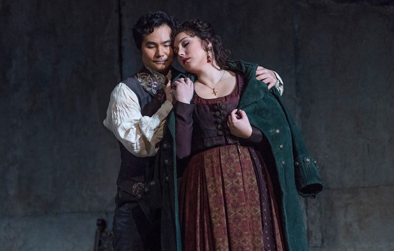 A scene from Il Trovatore at Metropolitan Opera