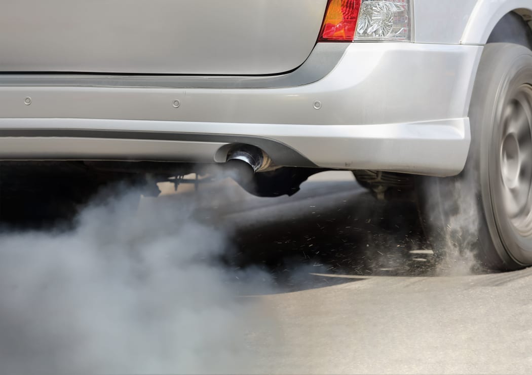 Air pollution from a car's exhaust pipe (file photo)