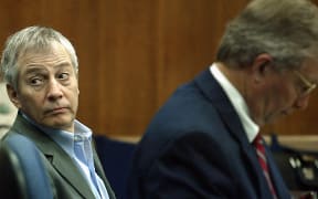 Robert Durst (left) in court with his lawyer in 2003, as he is charged over the killing of his neighbour Morris Black.