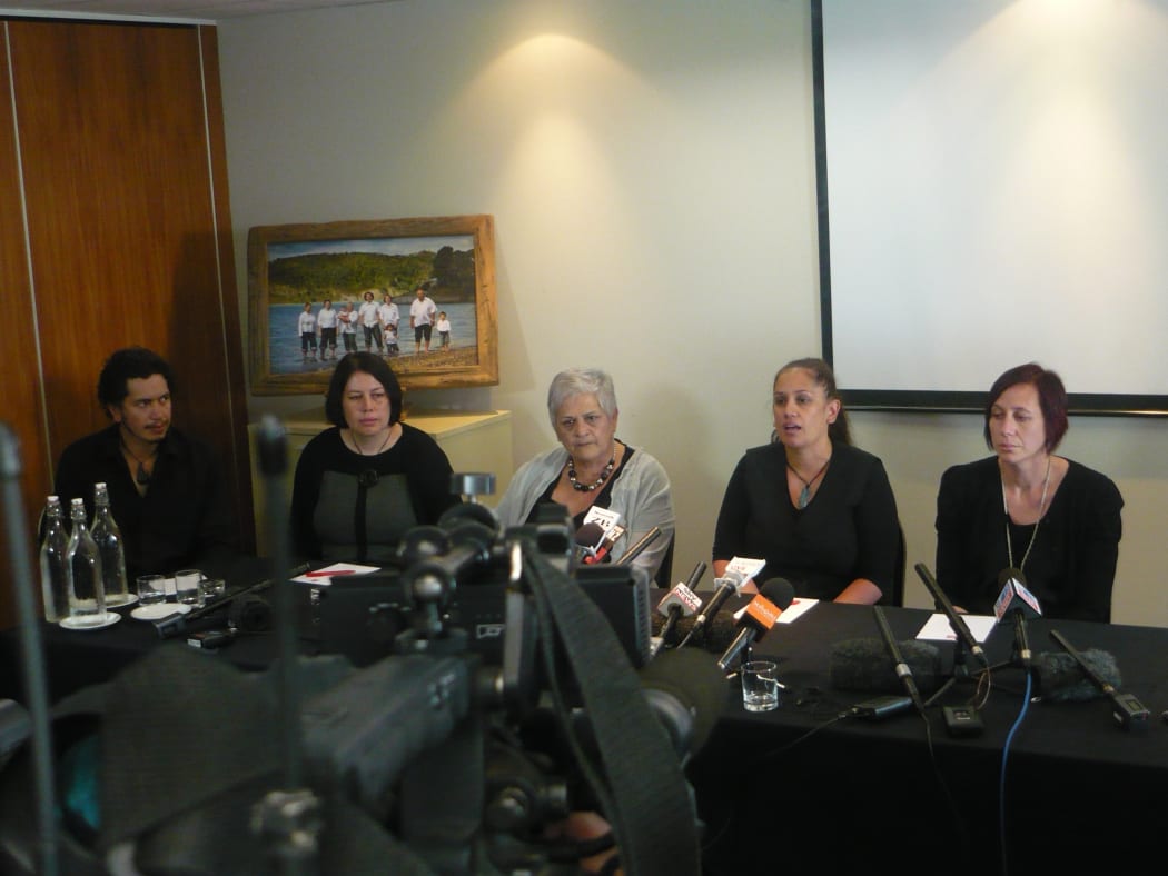 George Taiaroa's family, from left Chad, Chanel, wife Helen, Rochai and Melanie.