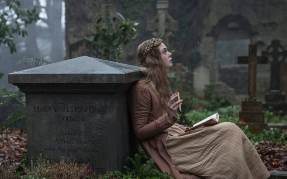 Elle Fanning as Mary Shelley.