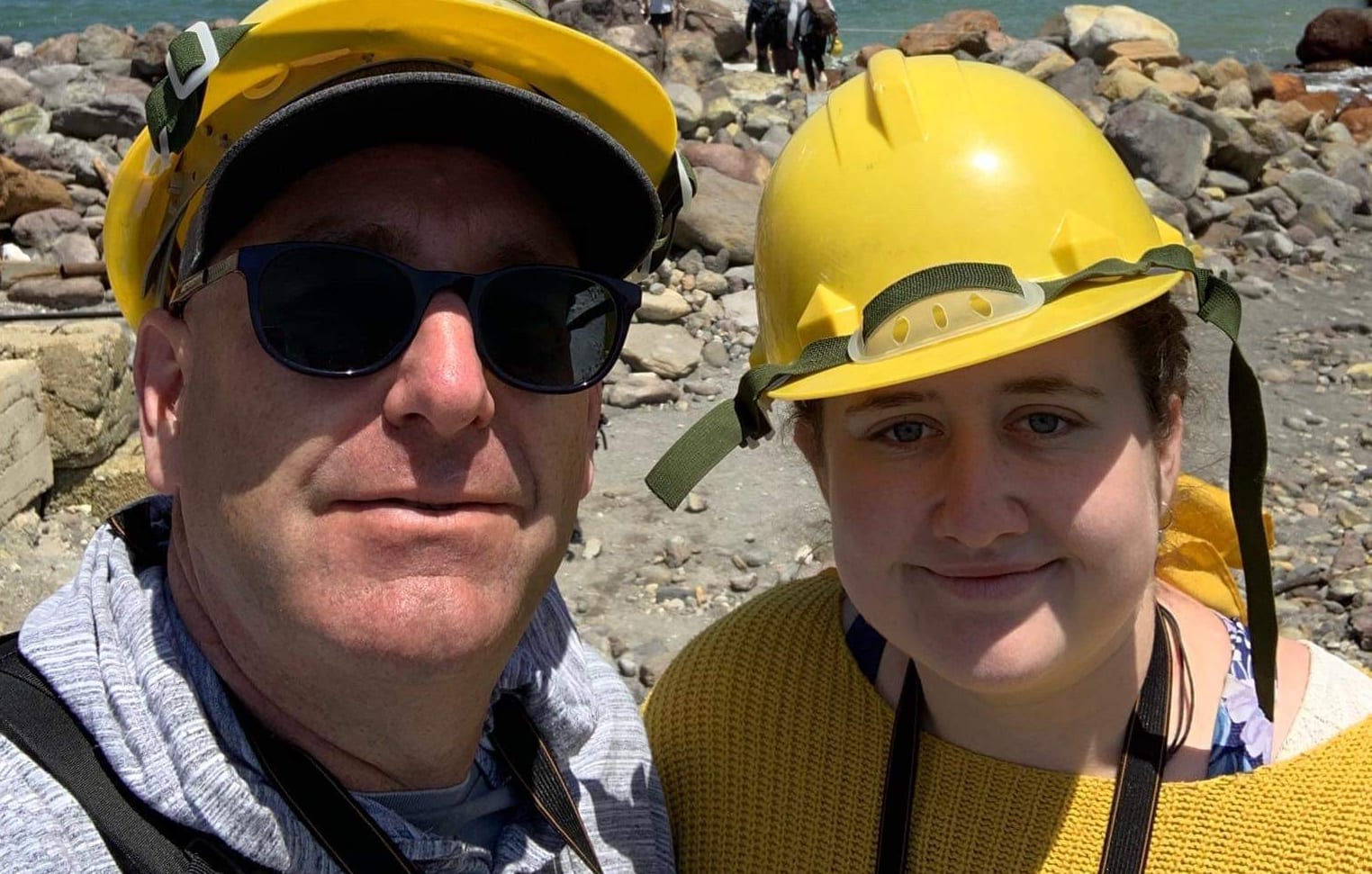Geoff Hopkins and Lillani Hopkins helped rescue injured tourists from the Whakaari/White Island eruption. Picture taken before the eruption.
