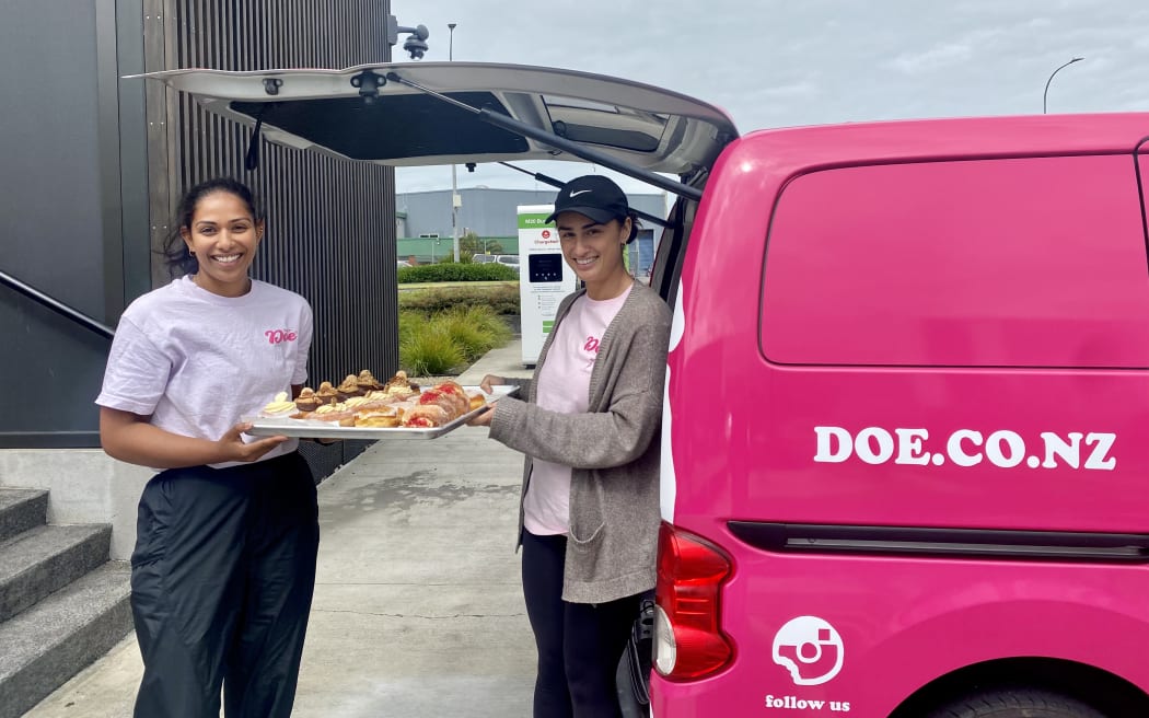 Doe Donuts co-owners Shenine Dube and Grace Tauber.
