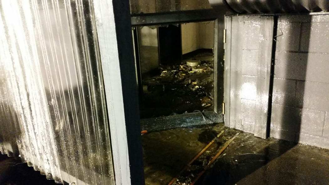 Fire damage at the Total Plastics building in Henderson.
