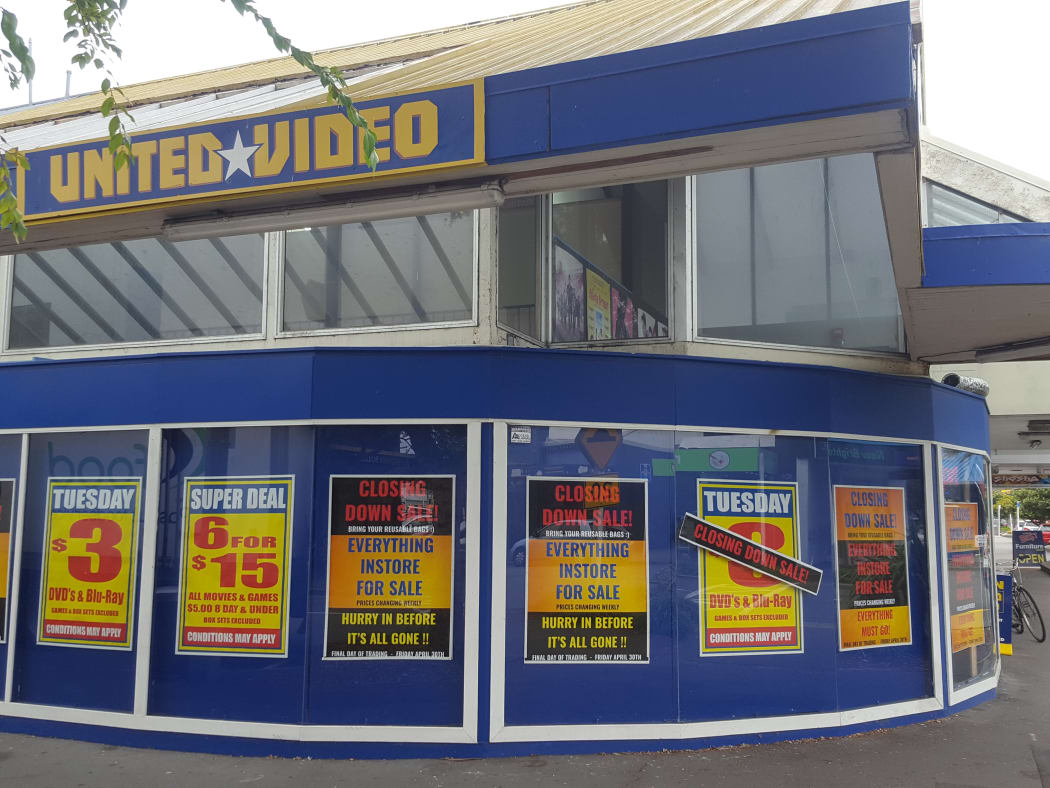 The New Brighton United Video store, Christchurch's last United Video, is closing after about 25 years of operation.