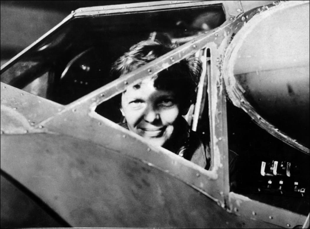 An undated photo from the 1930s shows Amelia Earhart in Essonne, France.