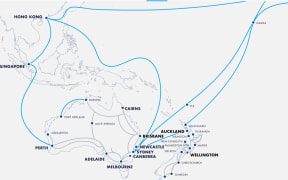 A cable was cut in Sydney and is affecting connectivity to New Zealand and the US.