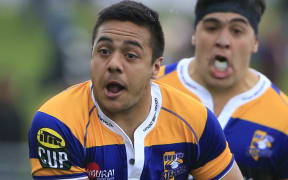 Bay of Plenty's Chase Tiatia makes a break.