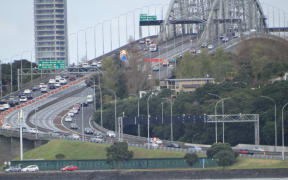 Blocked off lanes of the harbour bridge 20.9.20