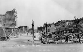 Emerson Street, Napier, after the 1931 Hawke's Bay earthquake.