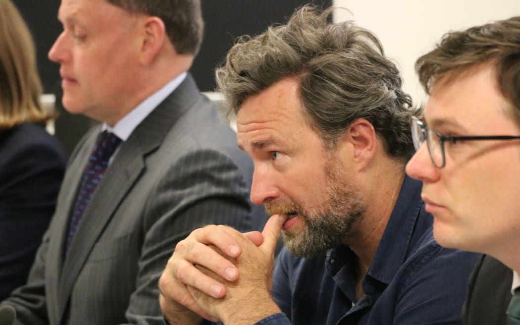 Angus Allan, former director of Epicurean Dairy Limited, being sentenced today in the Waitakere District Court.
