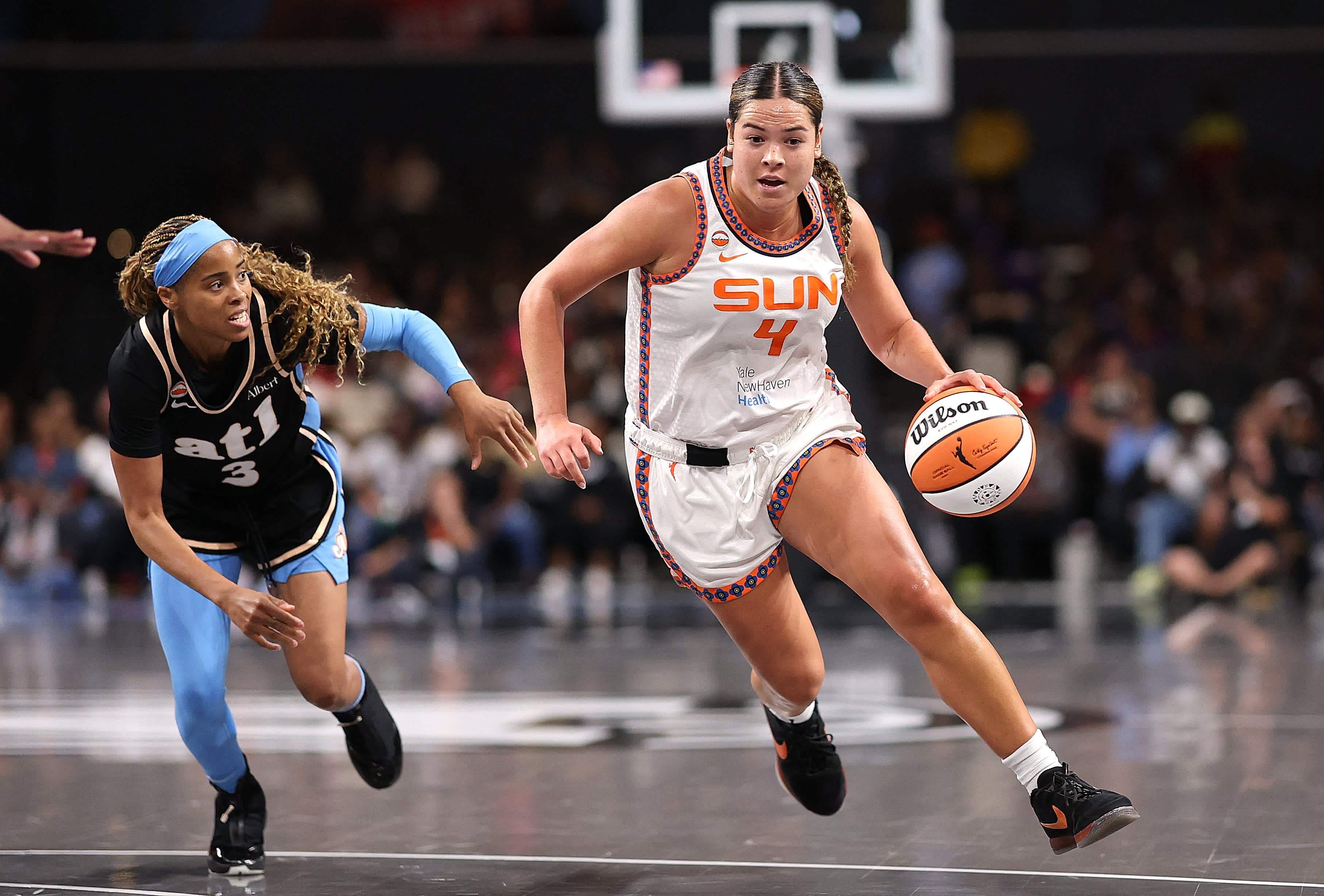 Charlisse Leger-Walker in action for Connecticut Sun in the WNBA.