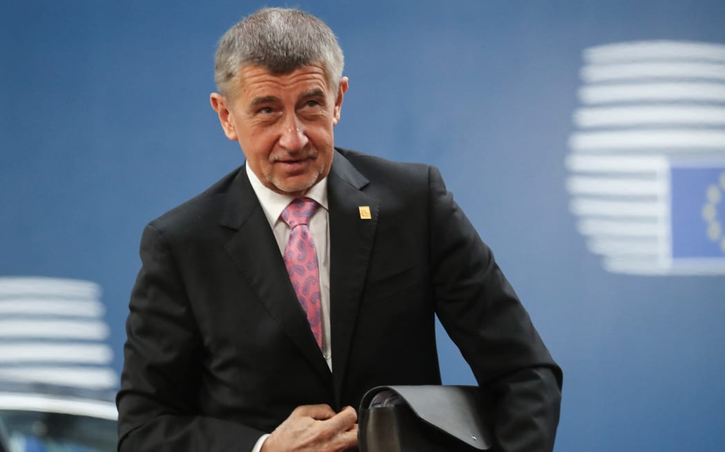 In this file photo taken on 21 February, 2020, Czech Republic's Prime Minister Andrej Babis arrives for the second day of a special European Council summit in Brussels, held to discuss the next long-term budget of the European Union (EU).