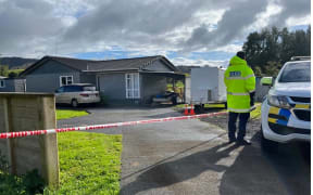 The scene of Friday's homicide in Kaikohe.
