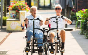Two oldies on a tandem