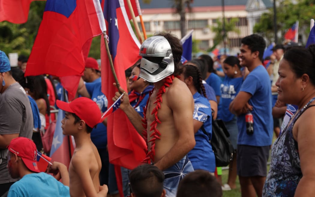 Toa Samoa rally support for their national rugby league team.