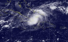 Satellite image shows hurricane Oscar approaching the east of Cuba, 20 October, 2024.