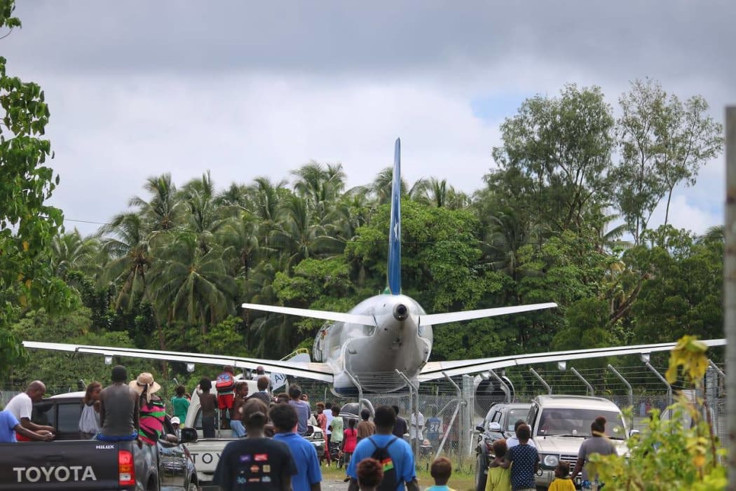 Solomon Airlines Airbus A320 at Munda, Solomon Islands