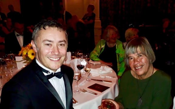 Nick Tipping and Dame Gillian Whitehead at the Icon Awards