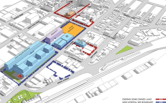 One of the options for the layout of the new Dunedin Hospital.