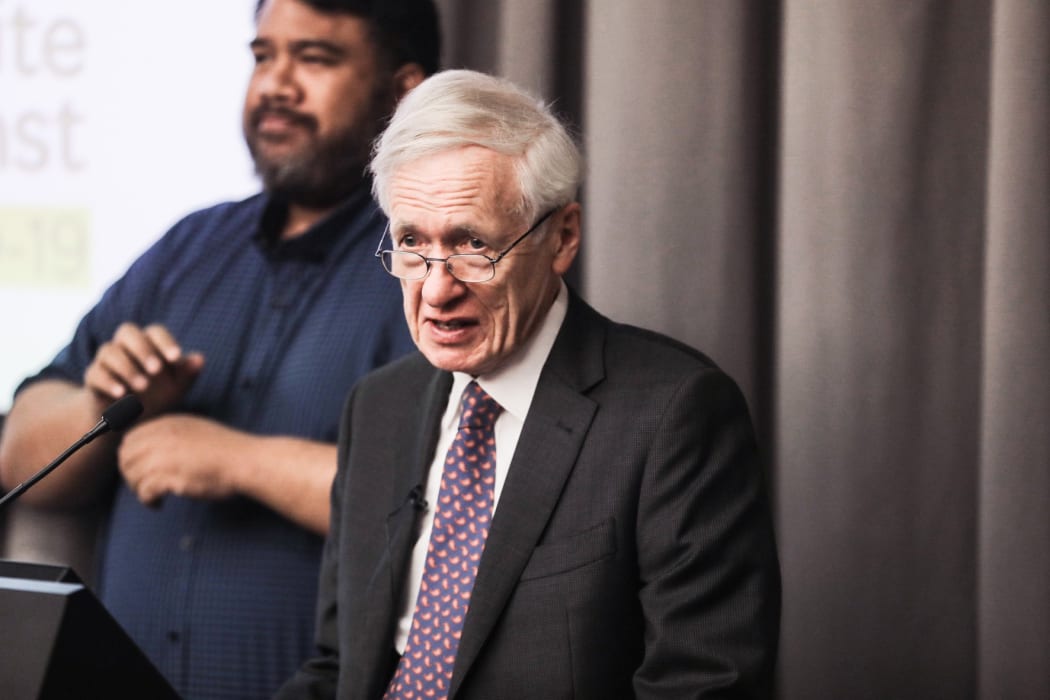 Sir David Skegg at a panel discussion about opening up NZ's borders.