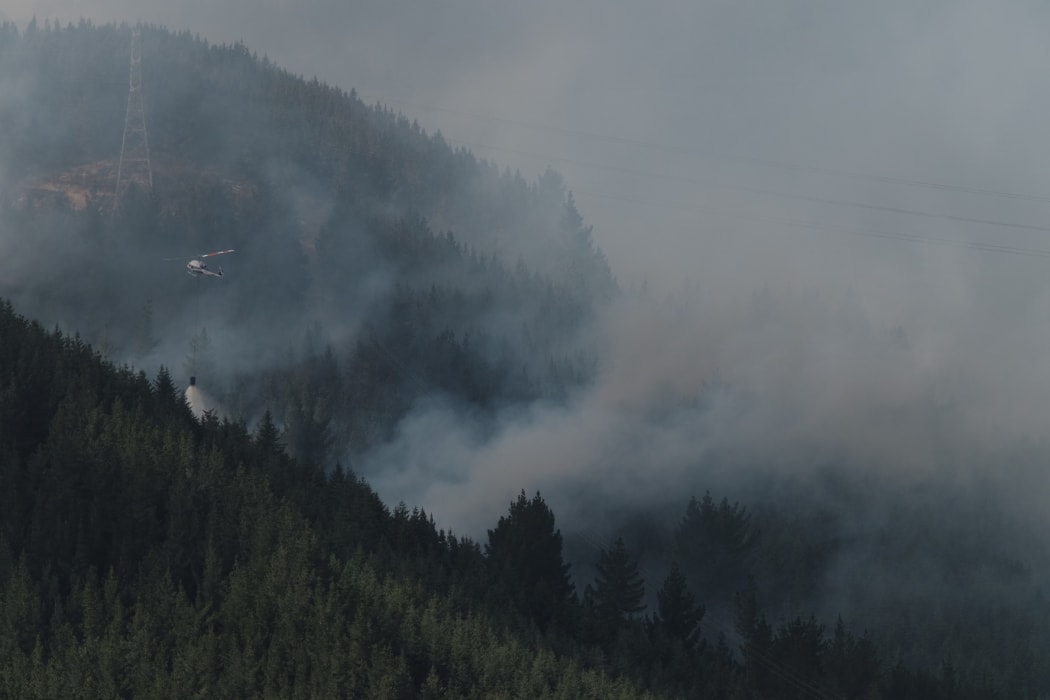 Helicopters battle the Port Hills fire