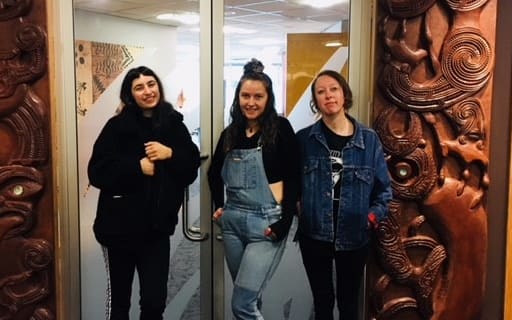 Camp Cope (l-r Georgia Maq, Kelly-Dawn Helmrich, Sarah Thompson)