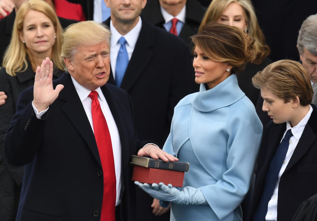 Donald Trump is sworn in as 45th President of the United States.