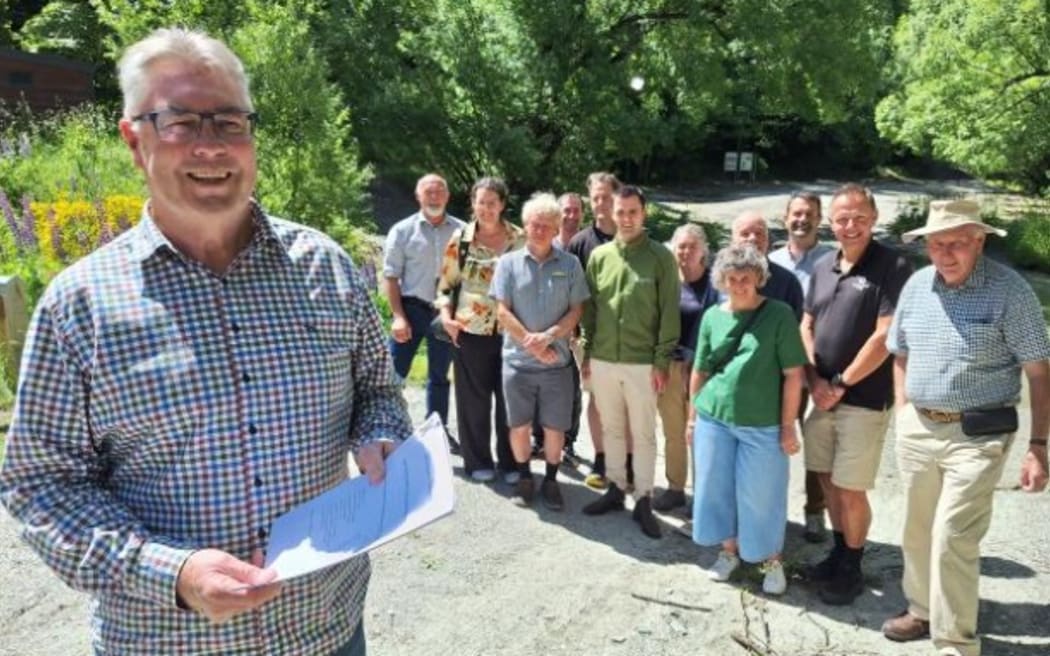 Kevin Marlow with the group of stakeholders who signed an MOU late last year.