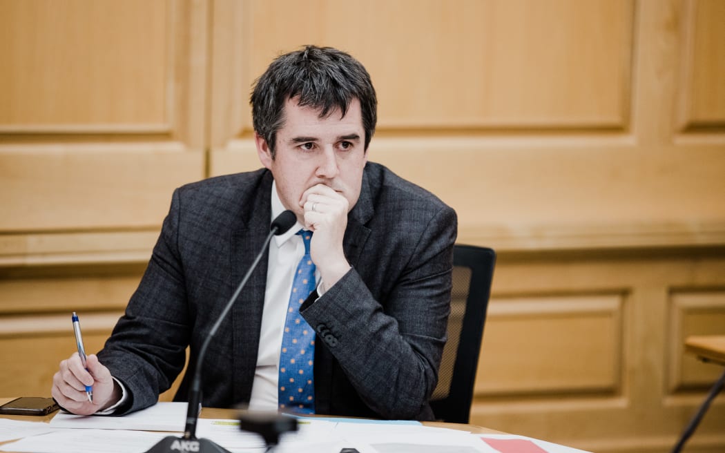 National Party MP Chris Bishop questions Speaker Trevor Mallard at a select committee on 16 December, 2020.