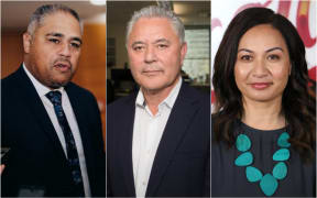 Tāmaki Makaurau candidates Labour's Peeni Henare, John Tamihere from the Māori Party and Green Party co-leader Marama Davidson.