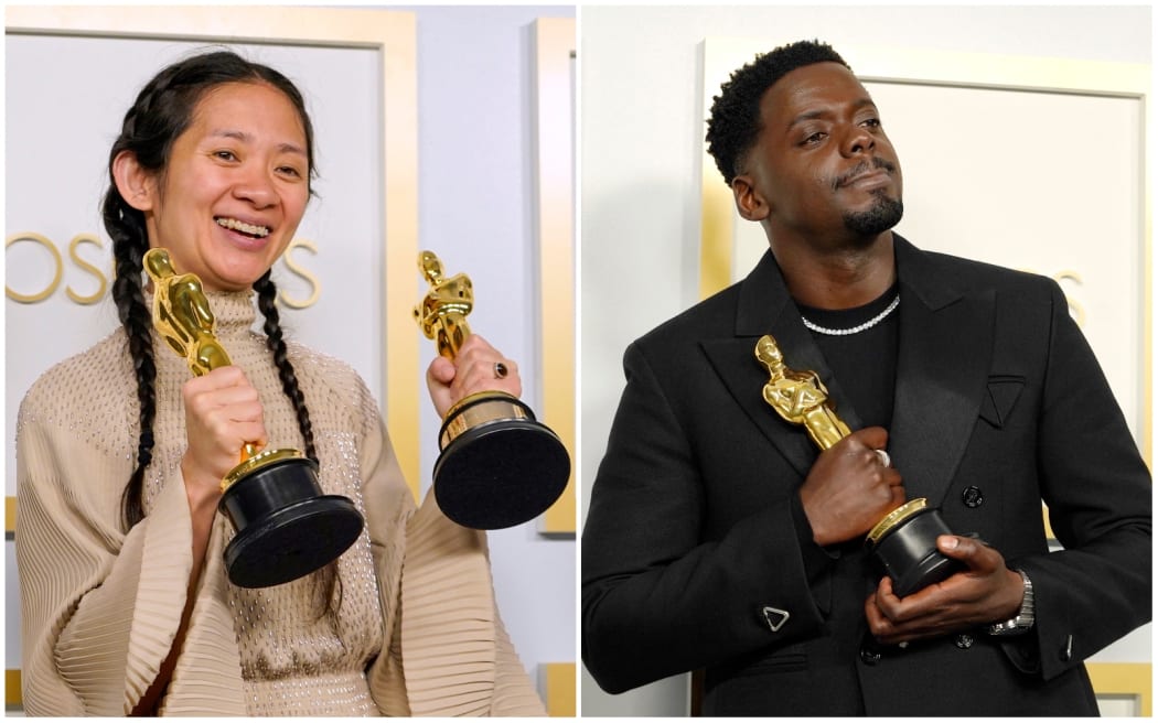 Nomadland's Chloe Zhao and Daniel Kaluuya of Judas and the Black Messiah.