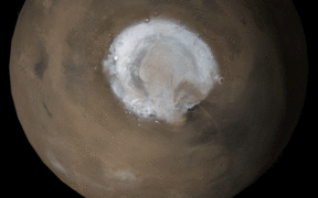 Scientists believe there could be a 20km-long lake siting under Mar's south polar ice cap.