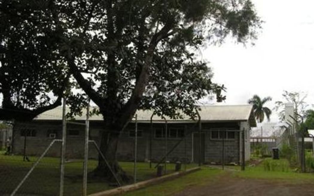 Reception area at Buimo Jail in Lae, PNG.