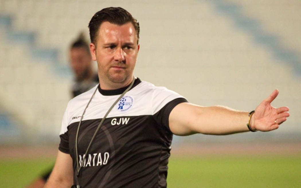 Guam football coach Gary White.