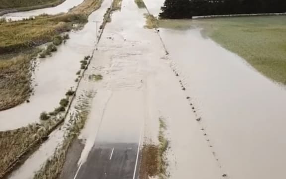 Rangitata River remains flood on Sunday 8 December, 2019.