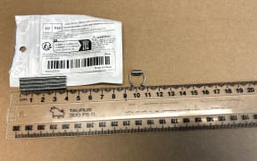 Photo shows some tiny magnets and a magnetic nose ring.