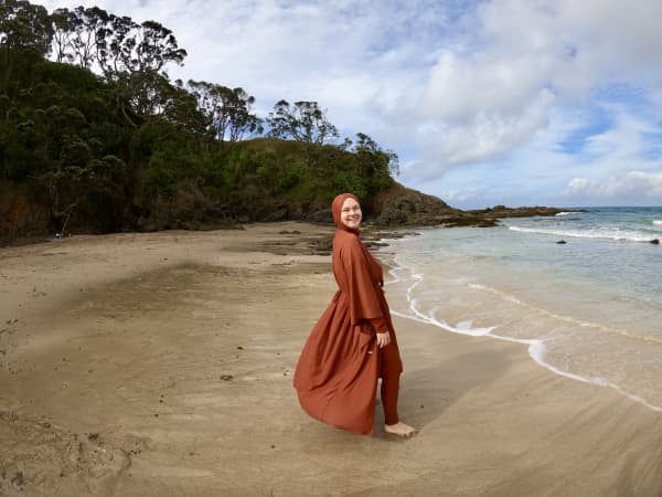 WOMMO designer Veronika Edali says she found there was a lack of modest activewear for women to be able to fully enjoy swimming in New Zealand.