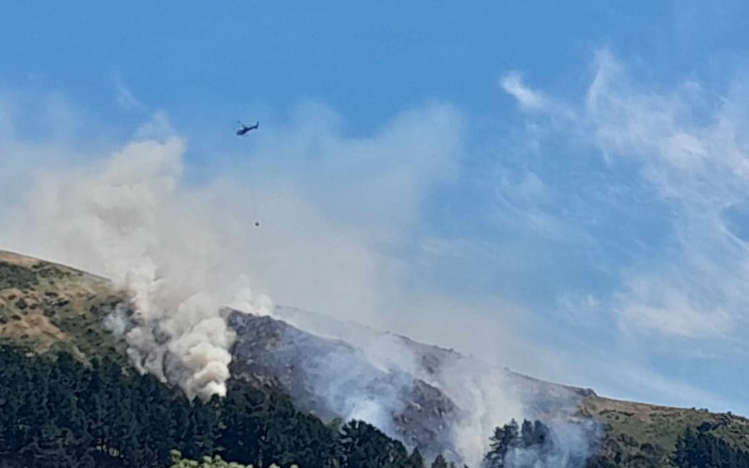 A fire in the Port Hills on 20 November, 2023.