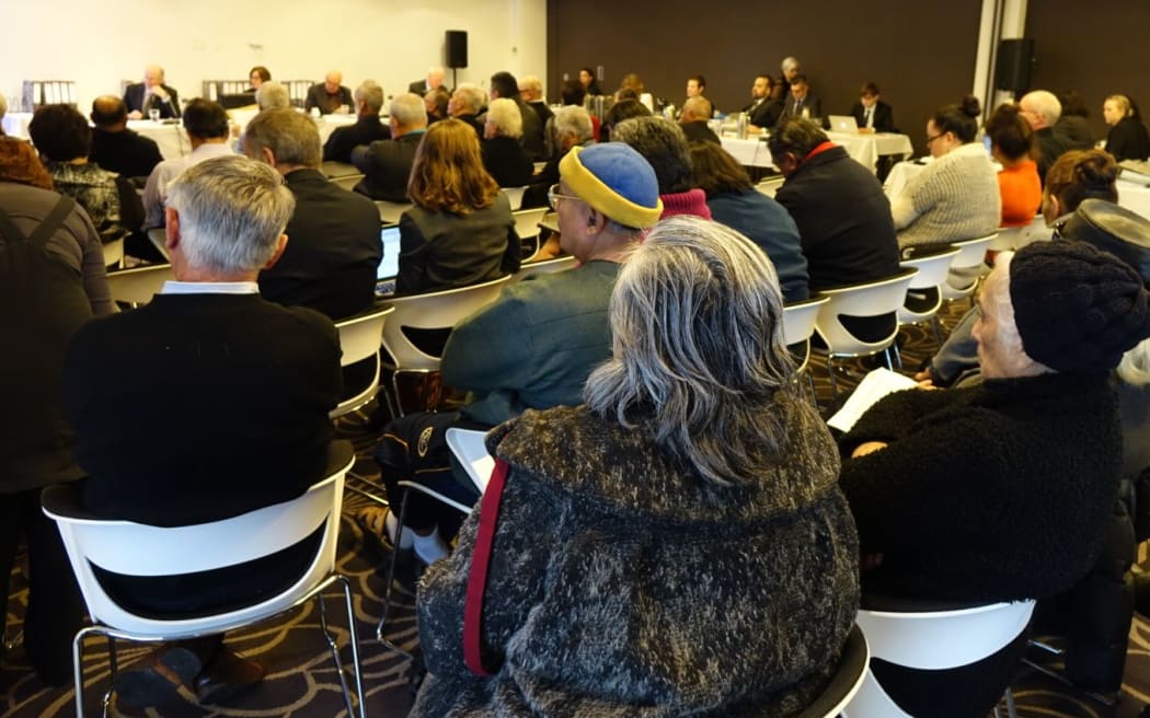 The urgent Waitangi Tribunal hearing held in Tauranga.
