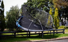 No trampoline was safe from the strong winds that hit Riversdale this week.