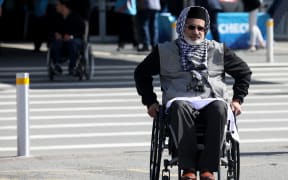 A survivor of the Christchurch mosque attacks, Farid Ahmed leaves after attending congregational Friday prayers, two days ahead of the first anniversary of the Christchurch mosque shootings, at Horncastle Arena in Christchurch on March 13, 2020. - The mass shootings which killed 51 Muslim worshippers at two mosques on March 15 last year was carried out by an avowed white supremacist who had slipped under the radar of New Zealand authorities. (Photo by Sanka VIDANAGAMA / AFP)