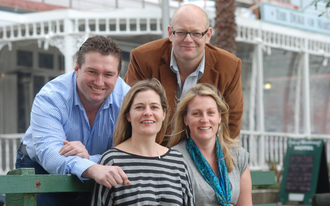 Riki Kinnaird, top right, with fellow Duke of Marlborough owners Anton Haagh, Bridget Haagh and Jayne Shirley.