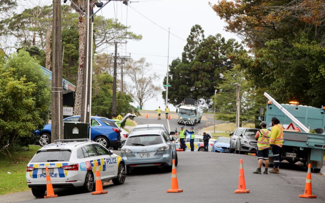 A woman at an Auckland cafe has been left bleeding and with life-threatening injuries after a car crashed into the building in Auckland.