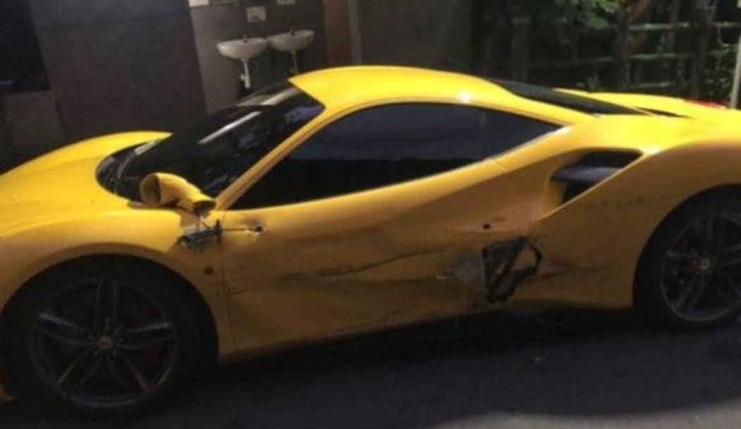 The damages are not covered by Lin Chin-hsiang's car insurance policy.