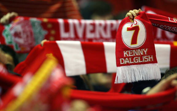 Scarves in support of Liverpool legend Kenny Dalglish
