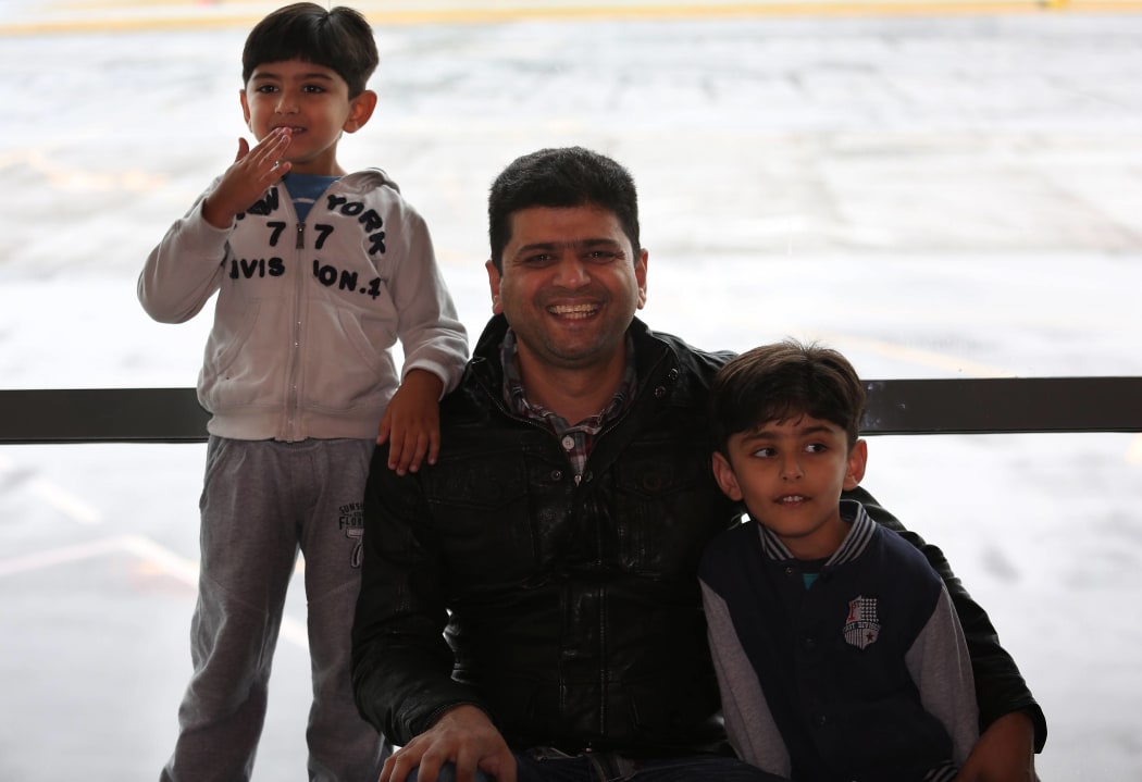 Prafull Thakar, with Ashwyn,4 (L) and Ayush,7 (R)